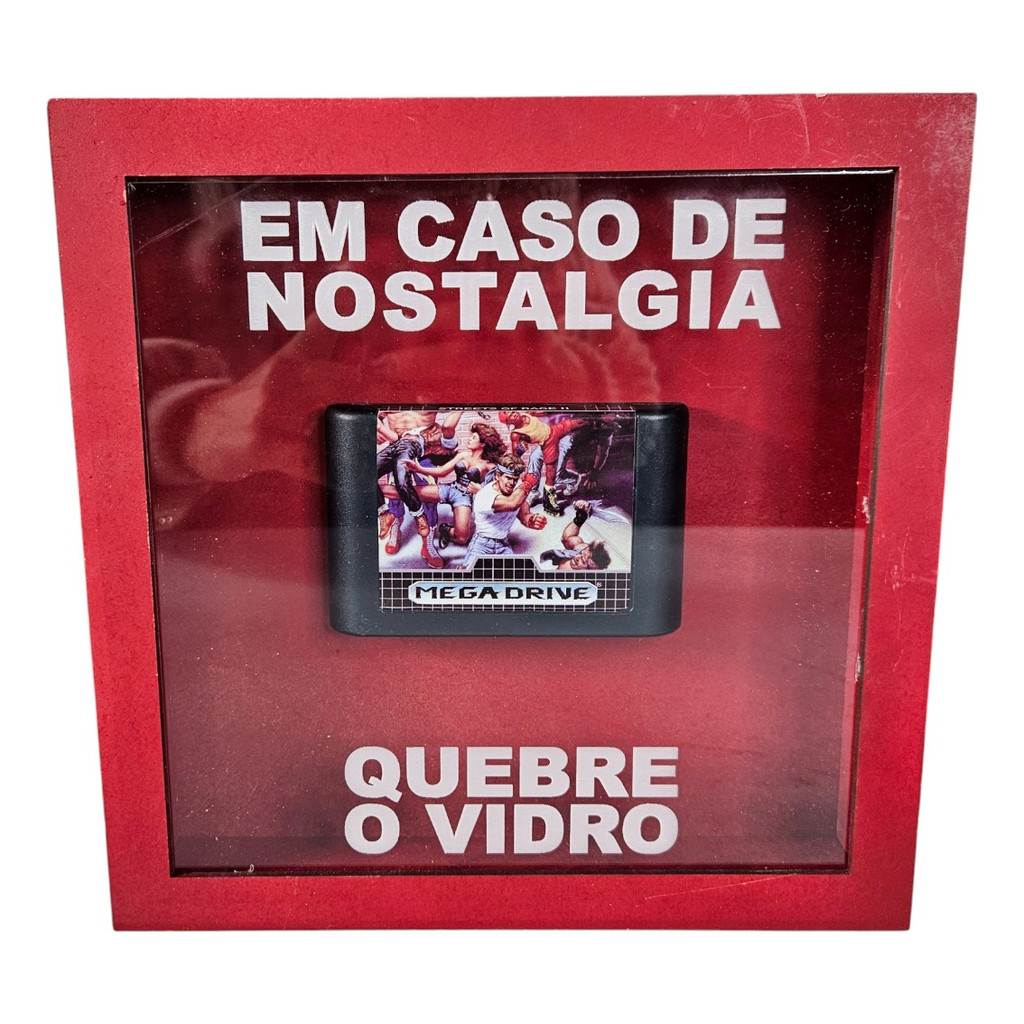 Quadro Cartucho Mega Drive Streets Of Rage 2 Quebre O Vidro