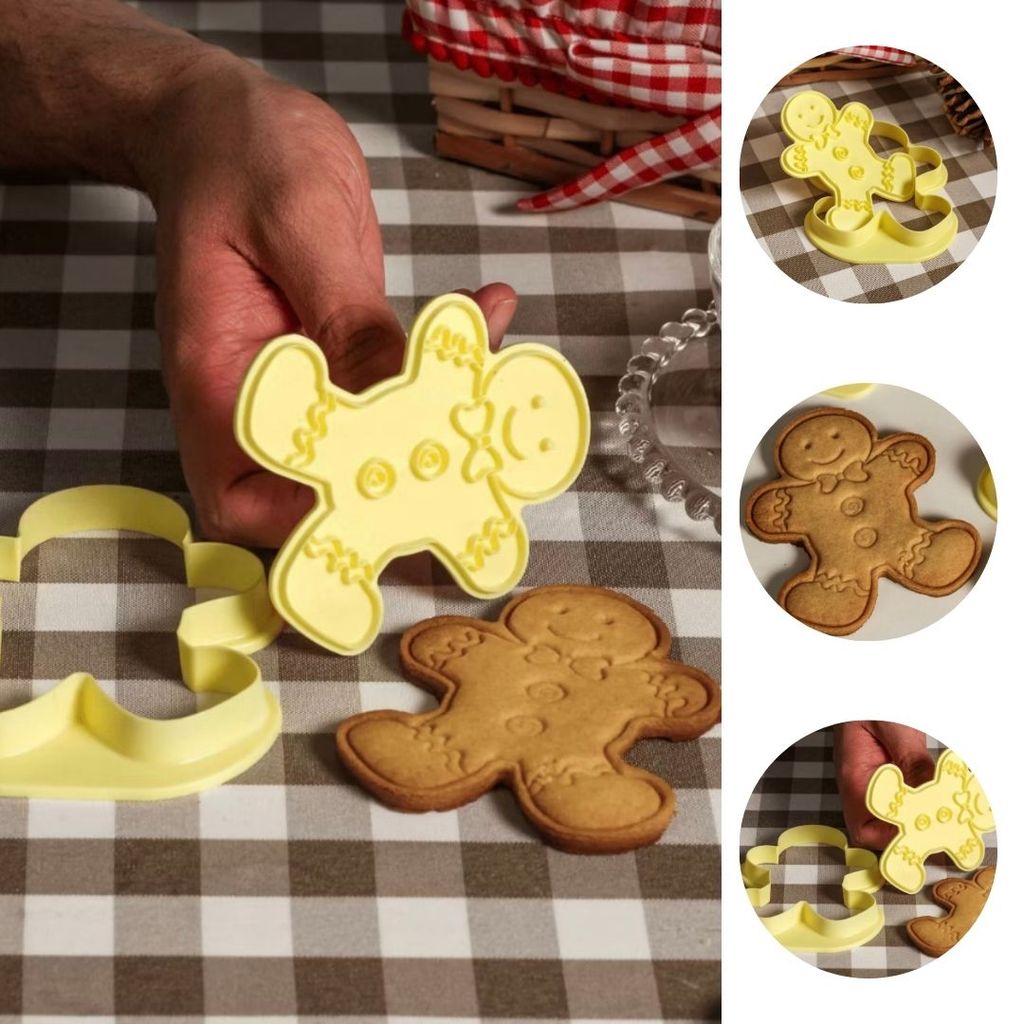 CORTADOR BISCOITO DE NATAL COM CARIMBO GINGER NATAL - (BLUE STAR) em Oferta na Shopee