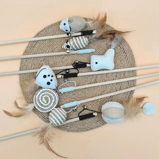 Gato engraçado engraçado vara pena sino Mouse aliviar o tédio brinquedo interativo brinquedo para animais de estimação