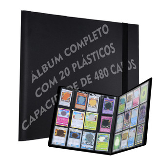 Fichário Álbum Para Carta Pokemon Magic Yugioh 480 Carta 4x3