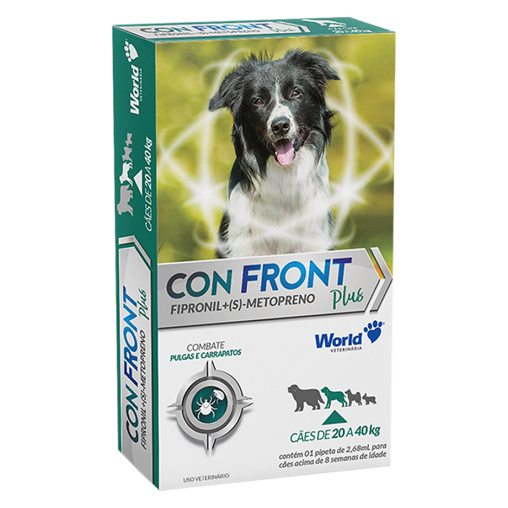 Antipulgas e Carrapatos Para Caes Confront Plus 2,68 ml 20 a 40 kg