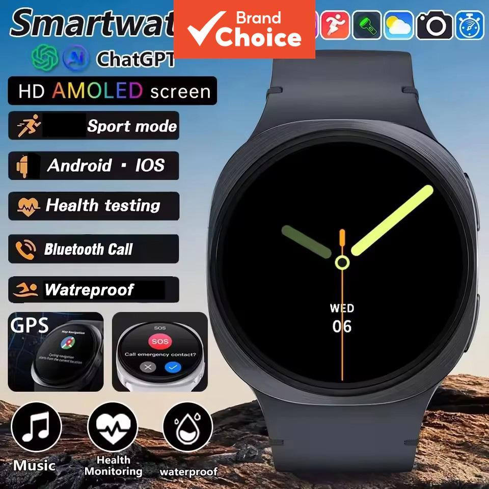 Relógios 8 GPS Tracker Unissex, Smartwatch Inteligente para Saúde e Esportes, Tela AMOLED, Monitor Cardíaco, Chamada