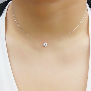 Gargantilha Colar Ponto De Luz Com Pedra Zircônia / Colar Com Cordão  / COLAR FEMININO Sofisticado