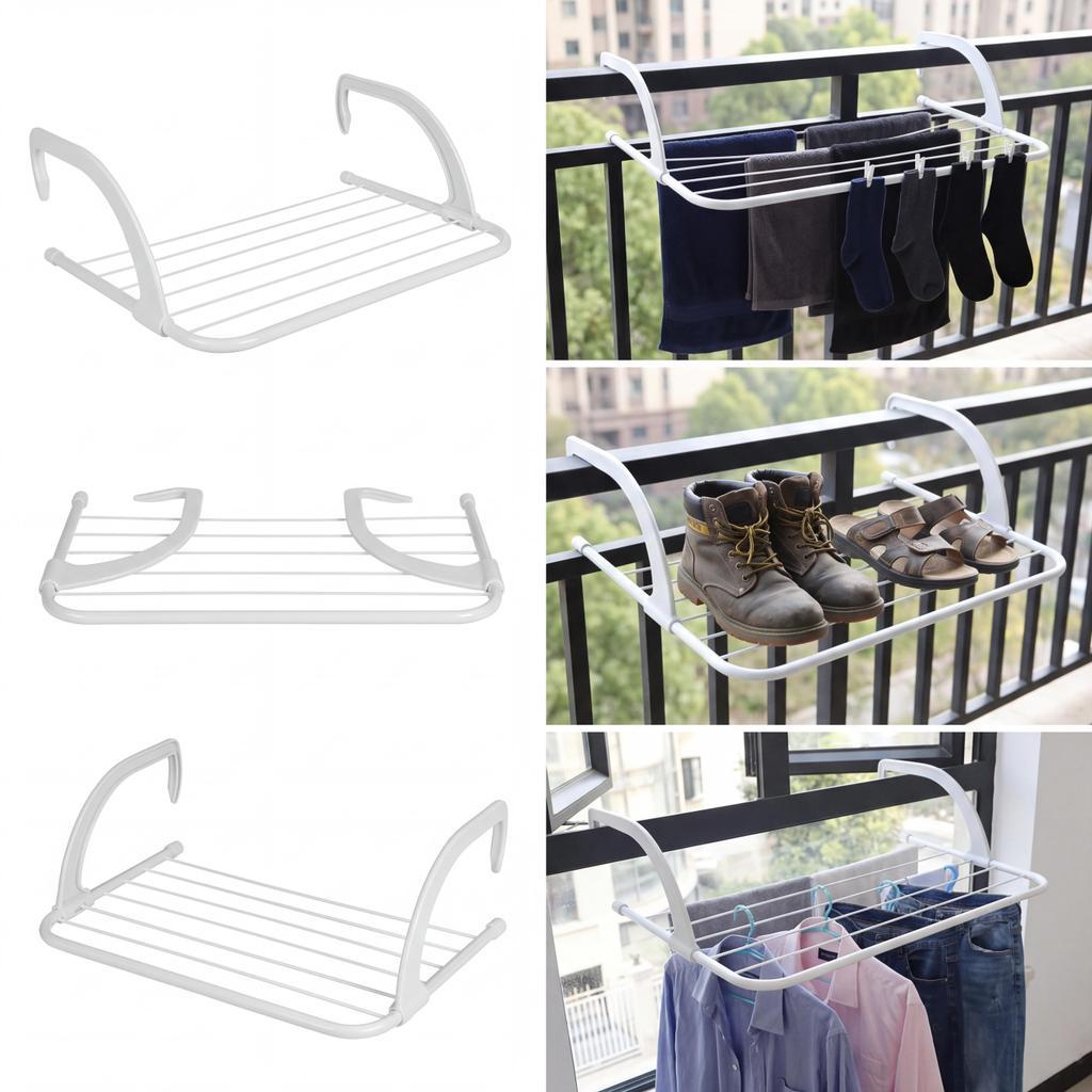 Varal Para Parede Portátil E Retrátil Apartamento Sacada Secador De Roupas — imagem 2 de 2
