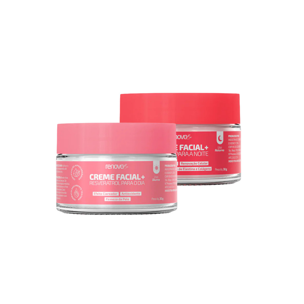 Creme Facial Retinol e Resveratrol Dia e Noite