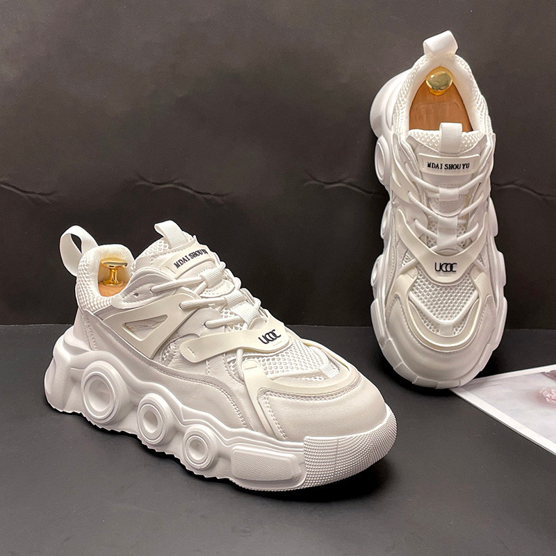 Sapatos masculinos de sola grossa papai sapatos masculinos outono novo estilo moda esportes sapatos casuais aumento inte