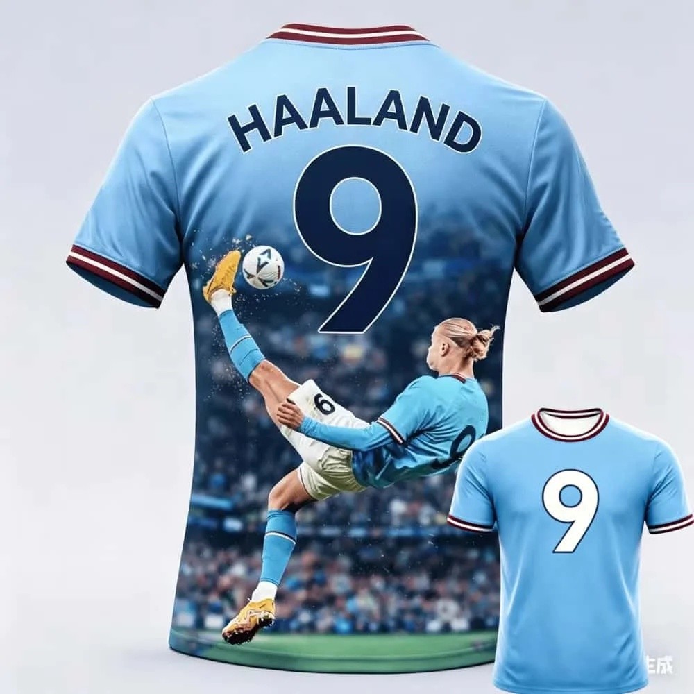 2026 Verão Mais Recente Noruega No . 9 Haaland Secagem Rápida Esportes Ao Ar Livre Lazer Masculino Adulto/Crianças Camis
