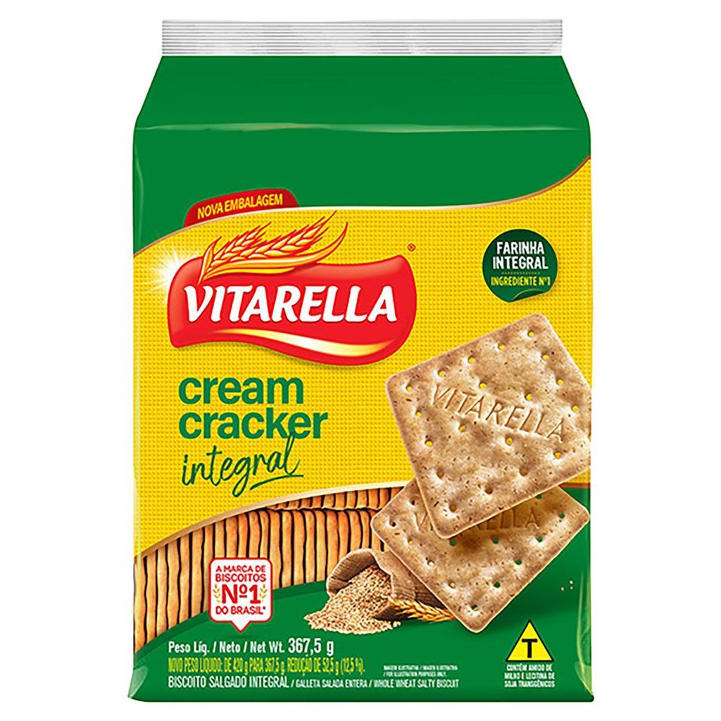 Biscoito Vitarella Cream Cracker Integral 367,5g