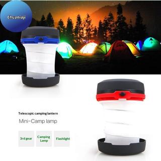Chuaniaji Telescópico Dobrável LED Luz De Acampamento Portátil Tenda Noturna Emergência Lanterna Uso Bateria AA Não Incl