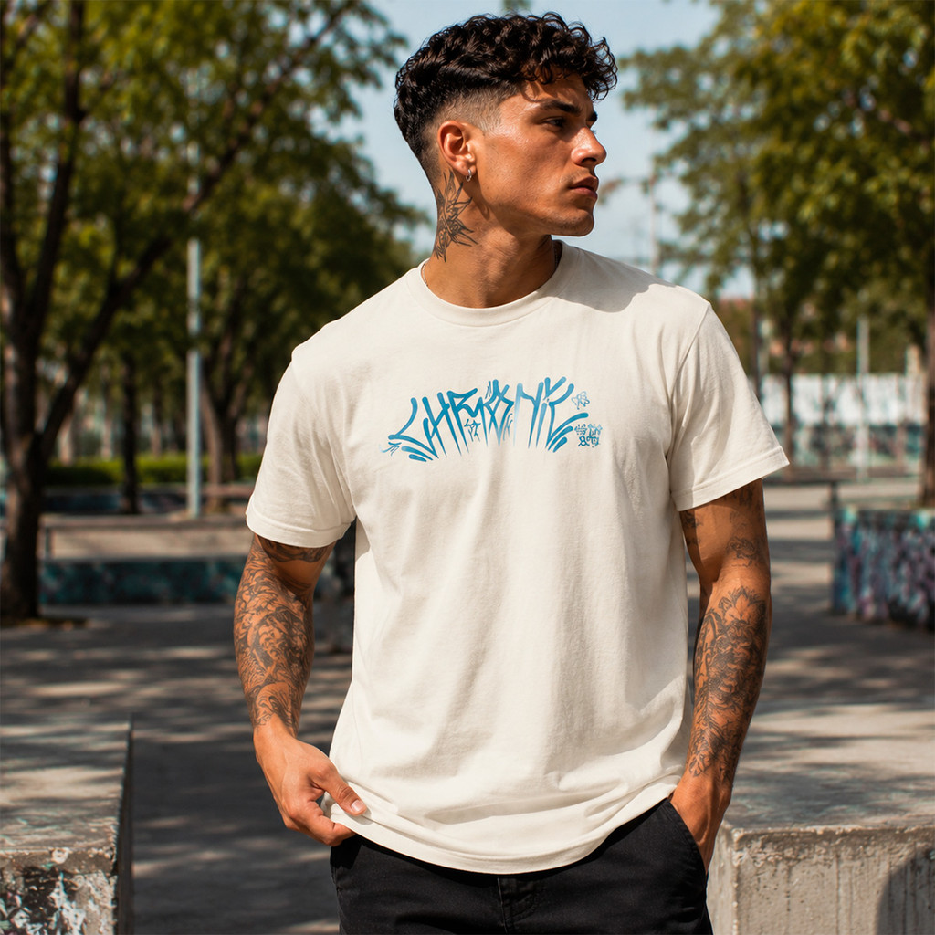 Camiseta Streetwear Letra Camisa Style Grafite Masculina Feminina Oferta Lançamento Plus Size
