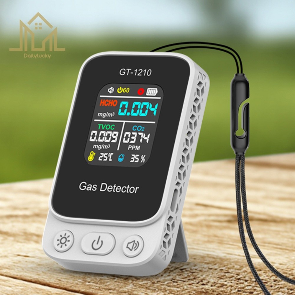 Medidor De CO2 Sensor De Qualidade Do Ar USB Recarregável De Longa Duração Da Bateria Para Uso Diário [Dailylucky.br-DLY