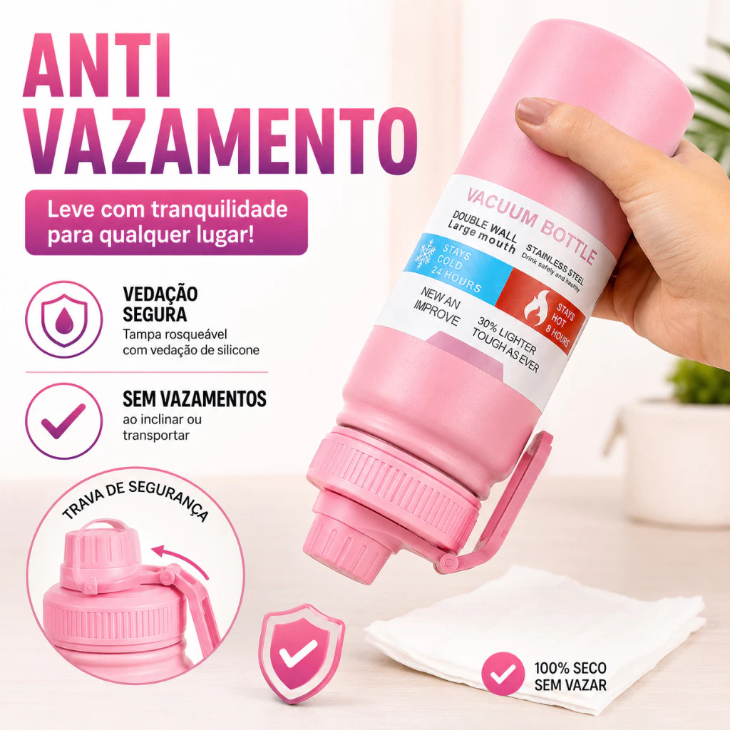 Garrafa Térmica aco inox 304 com 1000ml garrafa espacial Quente & Frio Com Isolamento Térmico De Grande Capacidade