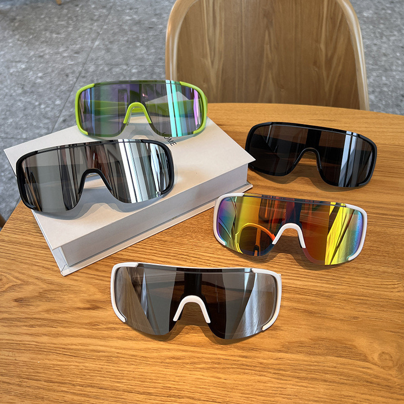Novo estilo óculos de ciclismo esportes ao ar livre à prova de vento óculos grande quadro mais magro olhar escalada mont