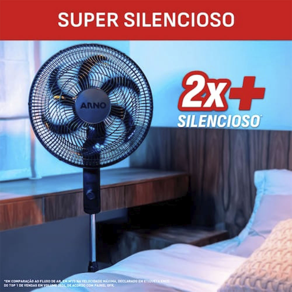 Ventilador de Coluna Arno Essential 40cm 6 Pás 140W Alta Vazão de Ar Ajuste de Altura · foto 2