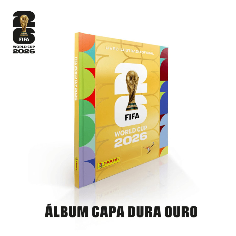 Álbum Capa Dura Ouro - Copa do Mundo - Panini