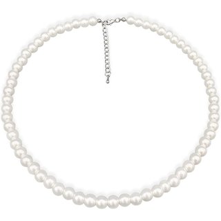 Colar de pérolas, colar de pérolas de 4/6/8mm, colar de pérolas de corrente longa para mulheres, colar de pérolas de imi