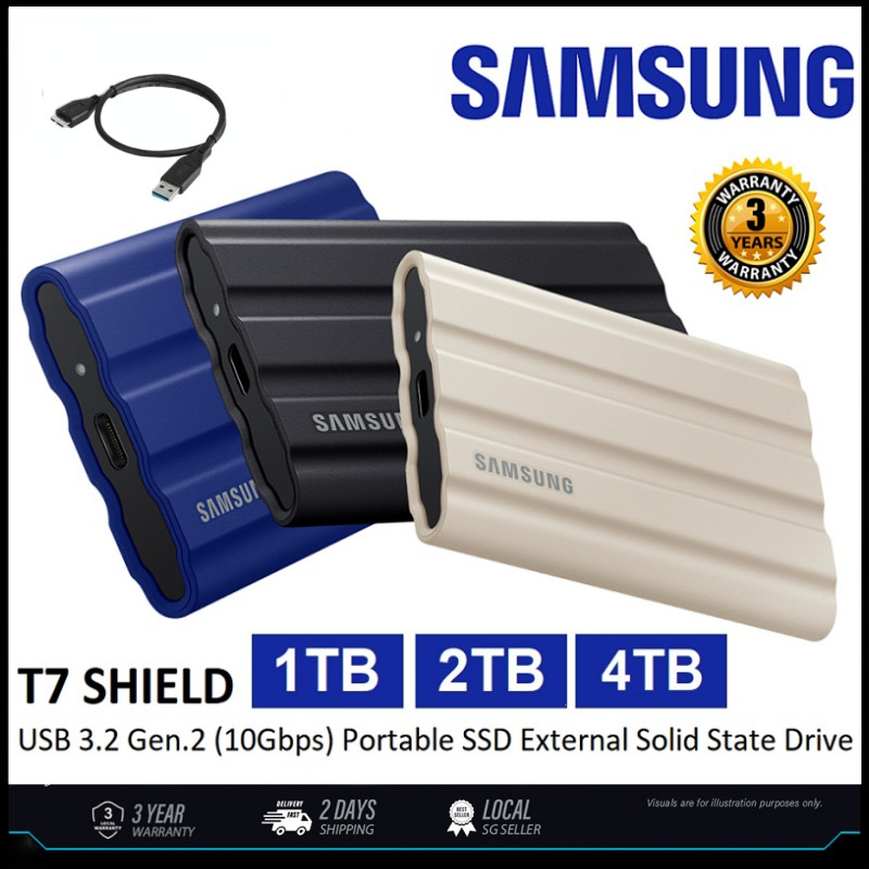 SAMSUNG T7 SHIELD USB 3.2 GEN . 2 (10GBPS) Unidade De Estado Sólido Externa EXT 