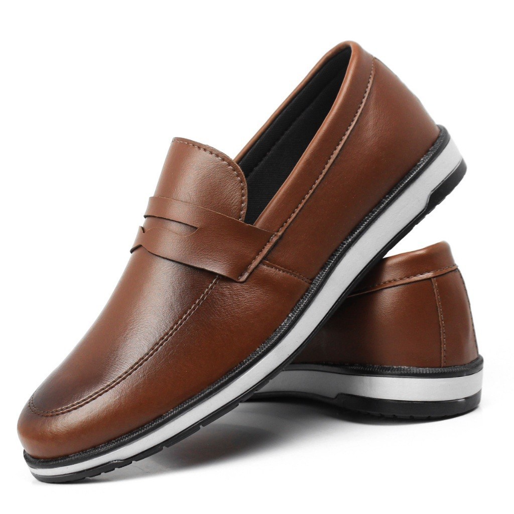 Sapato Loafer Mocassim Masculino Unity Social Elegante Conforto Borracha Antiderrapante