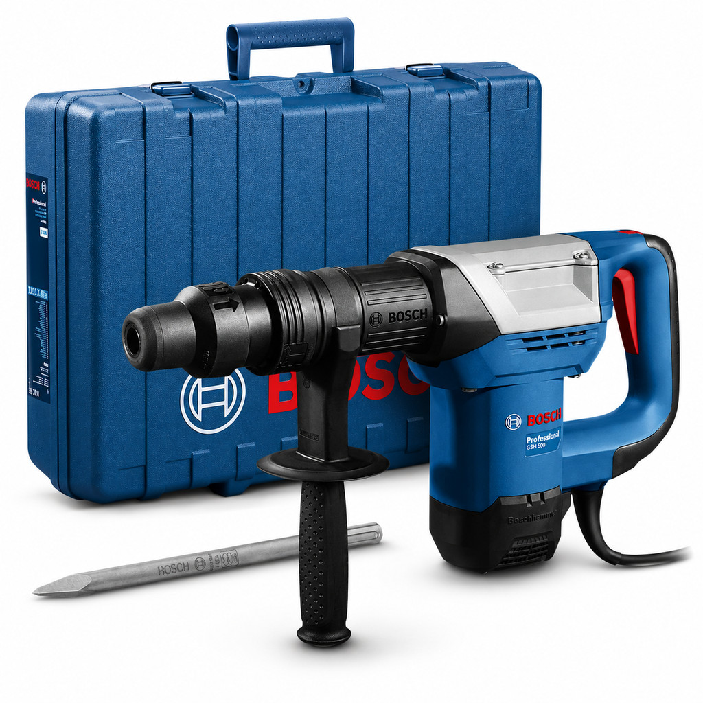 Martelete Demolidor GSH 500 Bosch 1100W SDS-Max em Maleta 220V