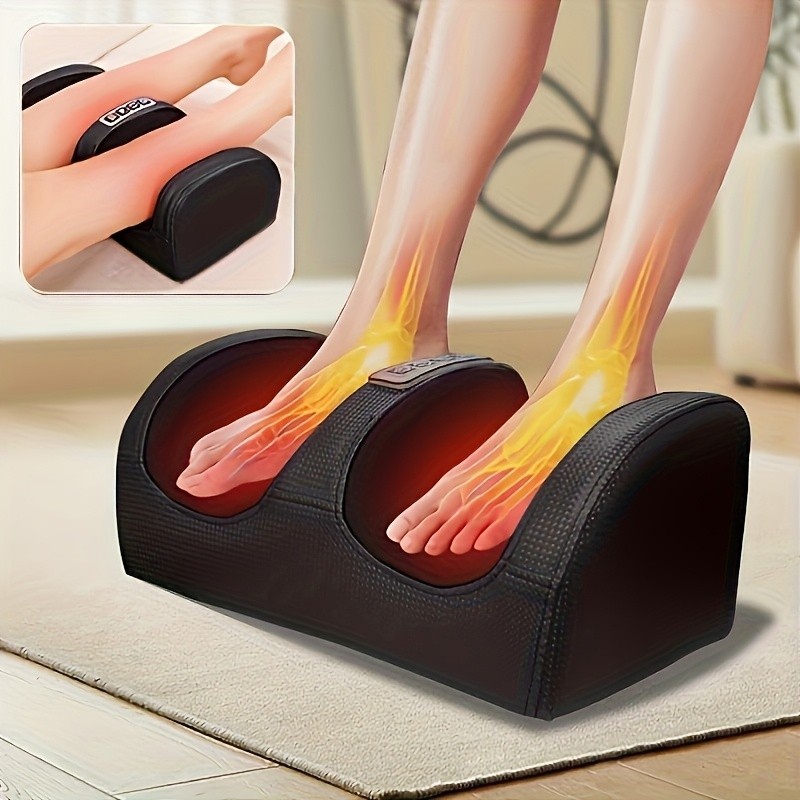 Massageador de pés com função de aquecimento, adequado para pernas, pés e braços, proporcionando amassamento profundo e 