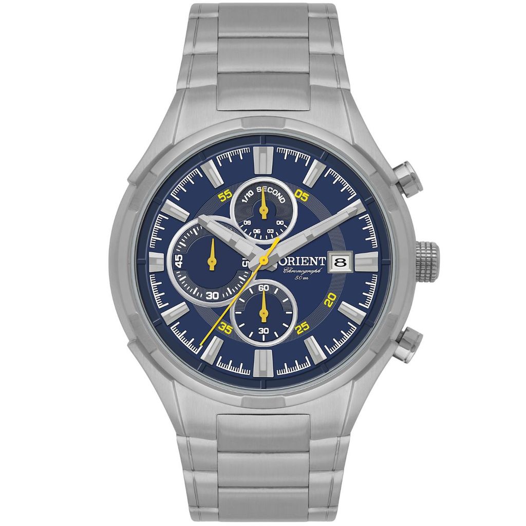 RELÓGIO ORIENT MASCULINO CRONOGRAFO PRATA MBSSC313 D1SX