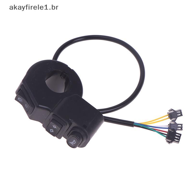 akayfirele1 DC12V 3 Em 1 Interruptor Do Guiador Da Motocicleta Farol Sinal De Volta Botão Chifre Para Bicicleta