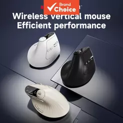 Mouse Vertical Ergonômico Sem Fio Monster M2MAX, Modo Duplo 2.4G Bluetooth, Recarregável, Gaming/Escritório, Clique