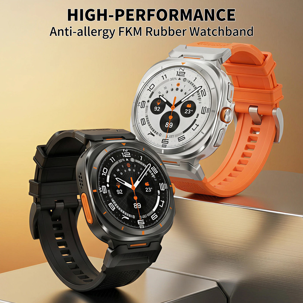 Pulseiras De Borracha Hipoalergênicas FKM Para Samsung Galaxy Watch Ultra 2 47mm