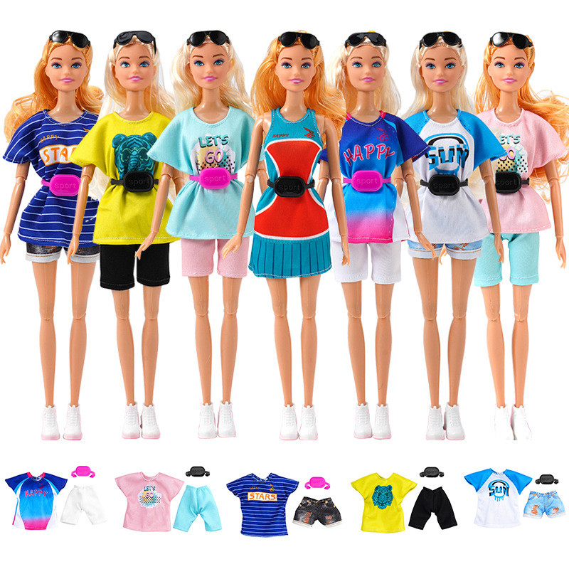 Novo Conjunto De Verão Artesanal Moda Boneca 6 Minutos 30 Cm Para Bobby Esportes E Lazer Terno Correndo Roupas Do Bebê S