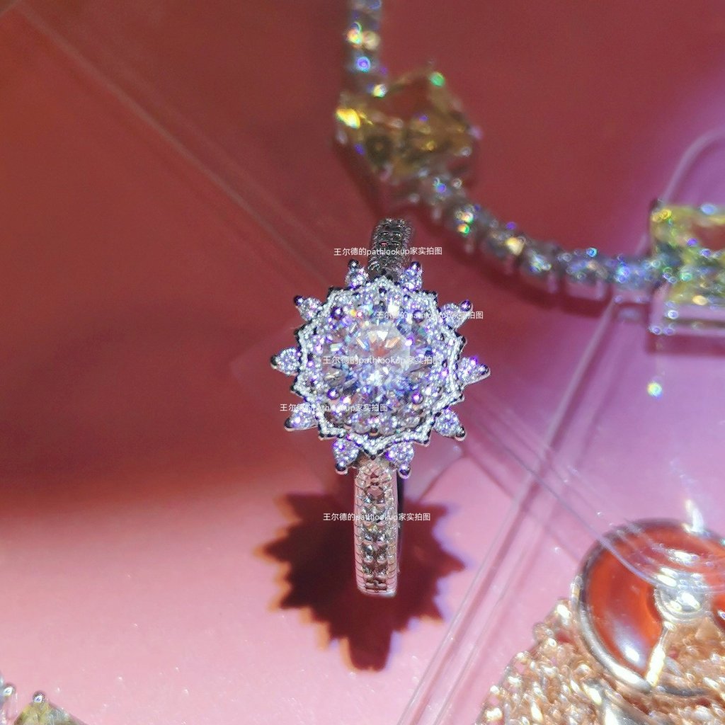 Anel de diamante banhado a ouro 18K, 60 pontos, alto carbono, se torna seu sol, diamante completo, anel de casamento, ad