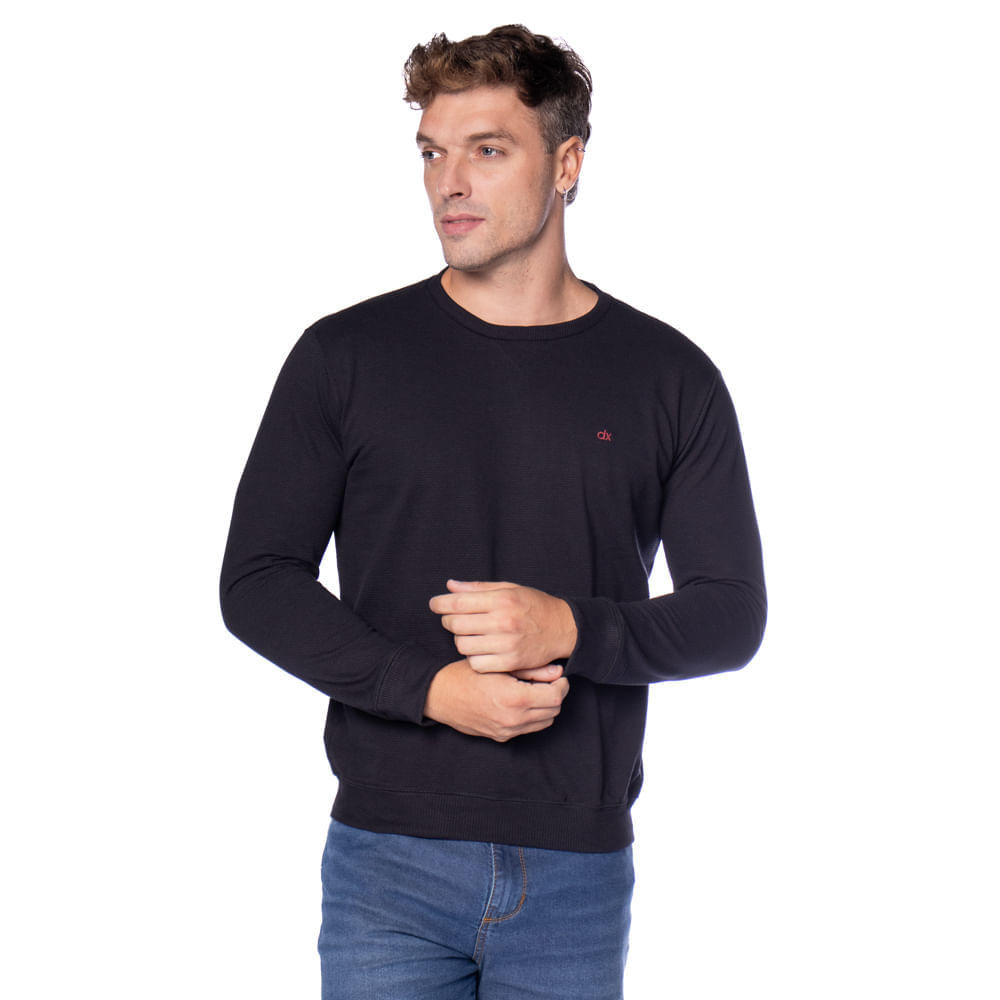 Moletom Masculino Dixie Texturizado Preto