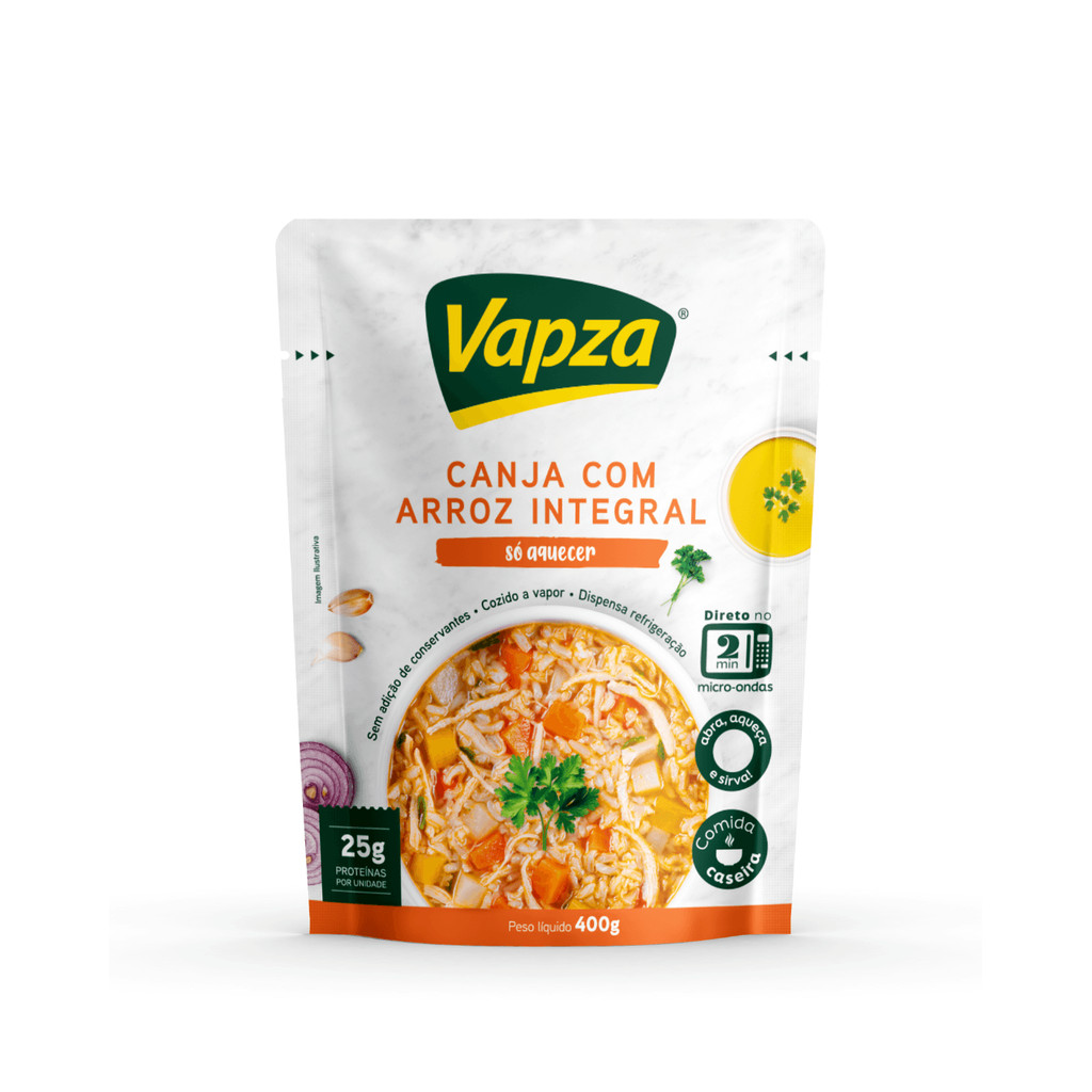 Canja com Arroz Integral 400G Só Aquecer Vapza