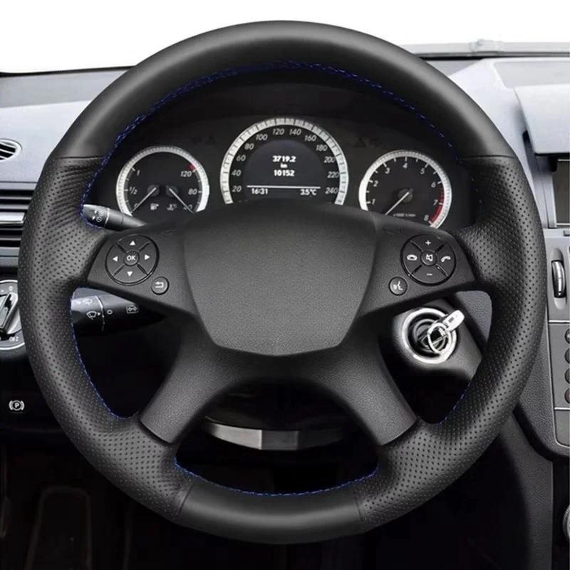 Capa De Volante Do Carro Para Mercedes Benz W204 C-Class 2007-2010 C280 C230 C180 C260 C200 C300 DIY Couro Artificial Pr