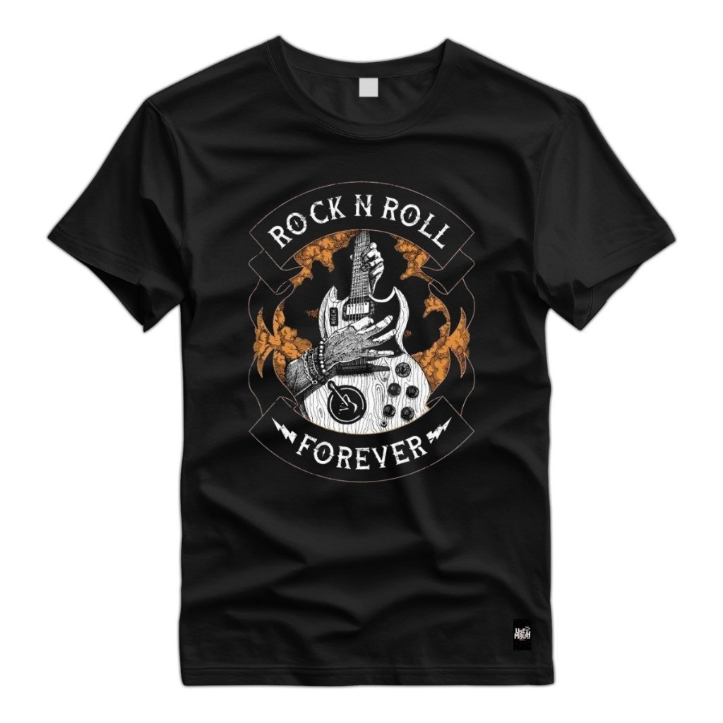 Camiseta Estampada Masculina Lançamento Estilo Rock N Roll Forever (Ref:1047)