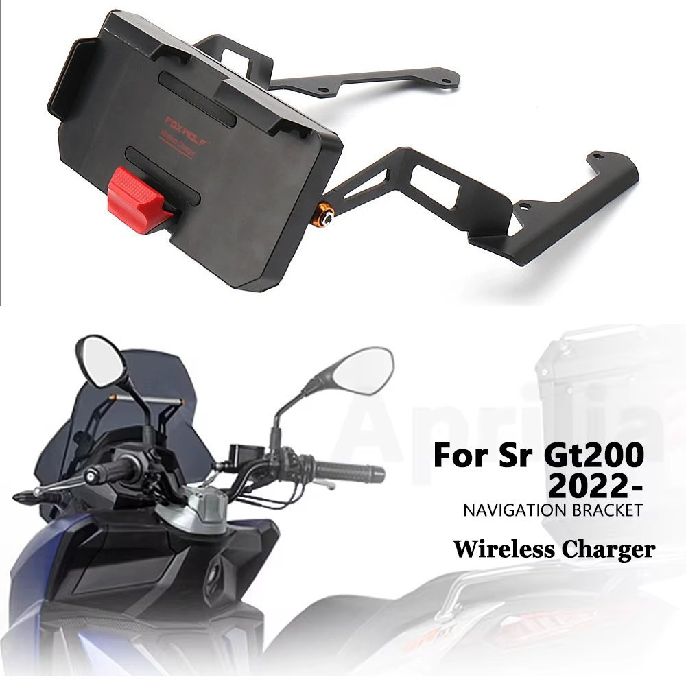Acessórios Para Motocicleta 12mm/22mm Suporte De Navegação GPS Carregamento Sem Fio Aprilia SR GT200 GT 200 2022 2023 Pe