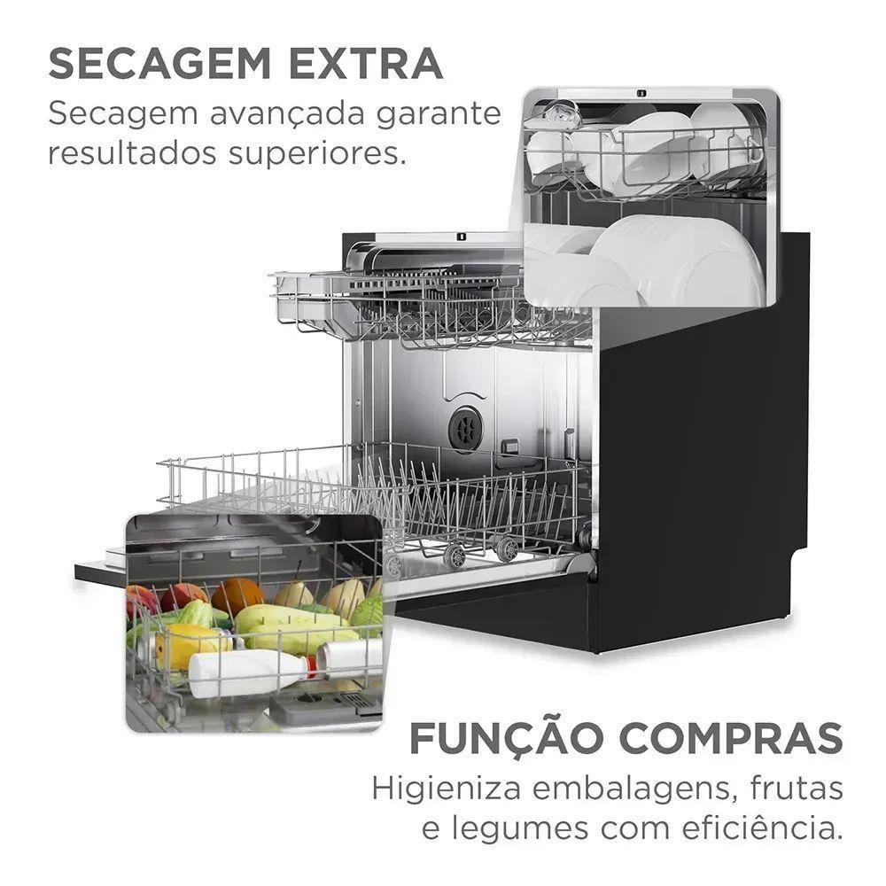 Lava Louças Midea Touch Plus MDWTF08B1 8 Serviços Função Compras Secagem Extra Preto 110V — imagem 2 de 2