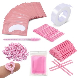 Kit Alongamento de Cílios 10 Escovinhas + 10 Microbrush +10 Aplicador + 10 Anel + 5 Pares…
