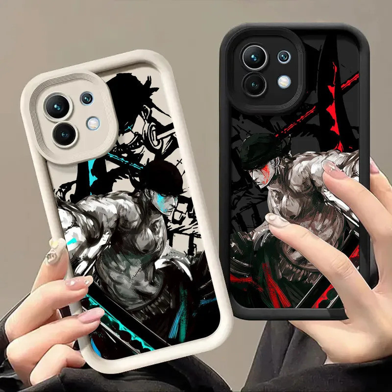Capa de Telefone Macia Anime One Piece Roronoa Zoro para Xiaomi 15T 14T 13T Pro 