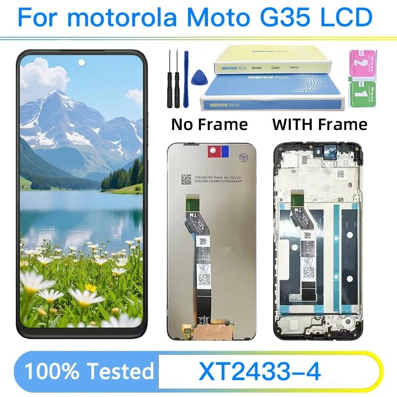 6.72 " Alta Qualidade Para Motorola Moto G35 Display LCD Tela De Toque Digitador