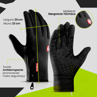 Luva Trilha Off Road Ciclismo Bike Luvas Motoqueiro Termica Touch Screen Antiderrapante Impermeavel