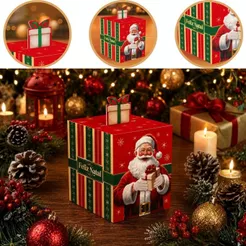 10 CAIXA LEMBRANCINHA POP UP NATAL 10X10X12 6181 ( NATAL IDEIA 2026 )