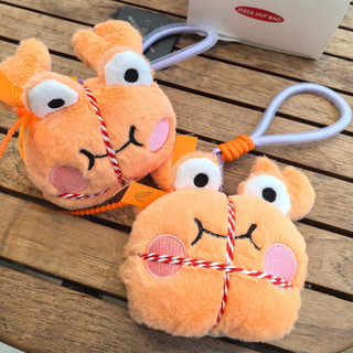 Criativo caranguejo peludo brinquedo de pelúcia boneca saco pingente chaveiro bonito caranguejo boneca crianças presente