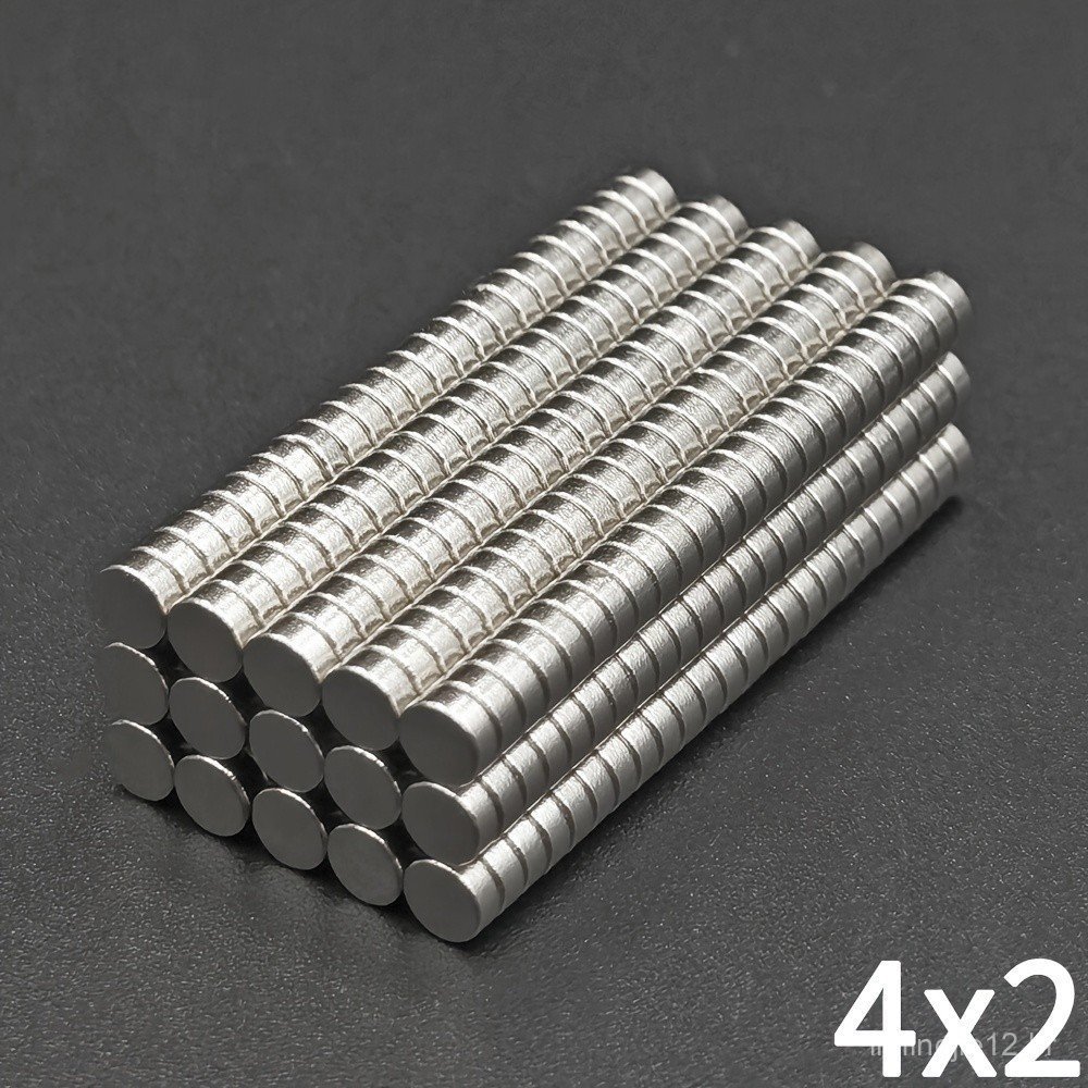 100 Peças 4x2mm Ímãs Pequenos Redondos , De Neodímio N35 Quadro Branco NdFeB , Para Escritório , Geladeira , Cozinha TUV