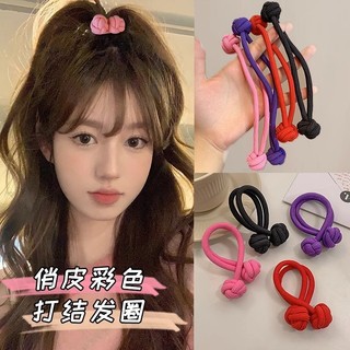 Nó chinês alto rabo de cavalo bandana meninas 2023 novo estilo laço de cabelo faixa de borracha alta elástica durável co