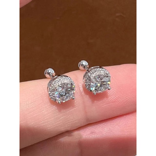 Imitação de prata Moissanite piscando brincos de diamante feminino luz luxo nicho High-End sentir orelha Piercing brinco