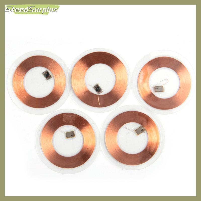 SS 125KHz ID Gravável T5577 RFID Conjunto De Cartão De Moeda De 5 Peças De Chaveiros De Bobina De Cobre Para Solução De 