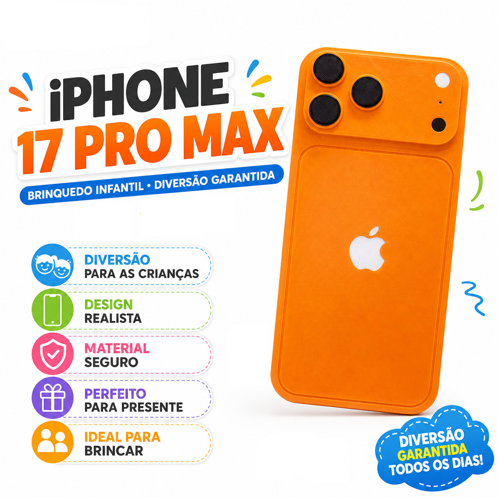 Brinquedo Infantil Celular  Tipo Smartphone 17 Pro Max - Leve e Divertido