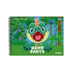 Caderno De Desenho Universitário 80 Folhas Stone - JANDAIA Capa:Ovo Dino