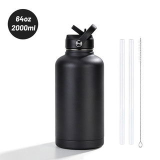 2000mL/2L Garrafa Térmica De água Aço Inoxidável 304 De Grande Capacidade Nome Personalizado