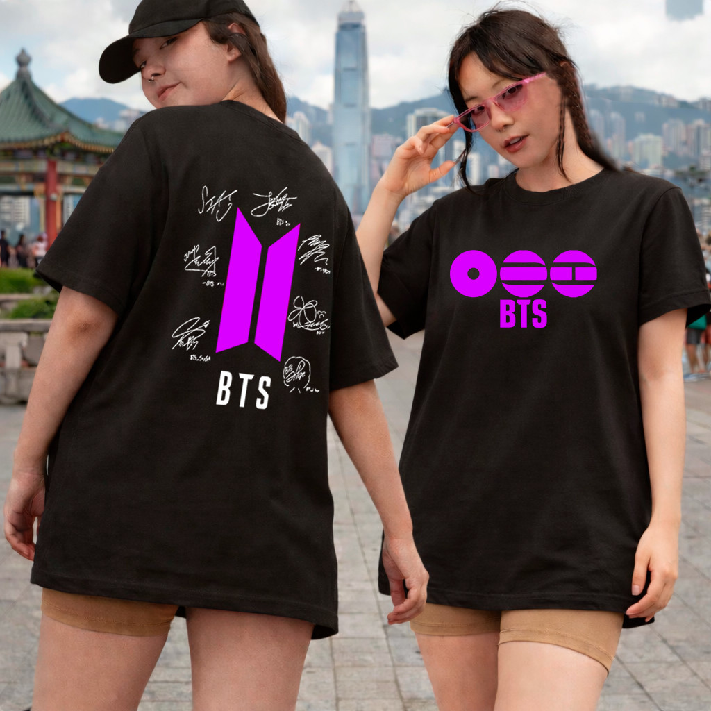 Camiseta básica Feminina Masculina Infantil Bts Tour Kpop 2026 BR Show Lançamento Bear Streetwear